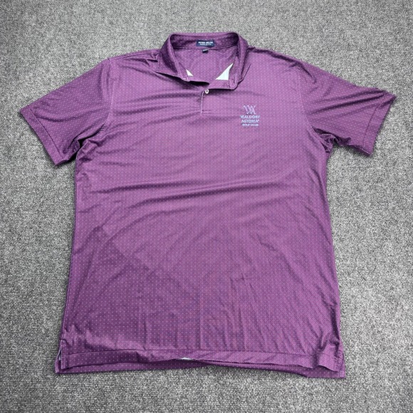 Peter Millar Other - Peter Millar Crown Crafted Golf Performance Geometric Purple Polo Shirt